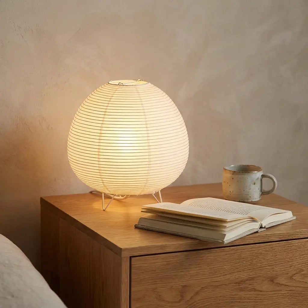 Elegant Japanese-Inspired USB Table Lamp with Warm Light