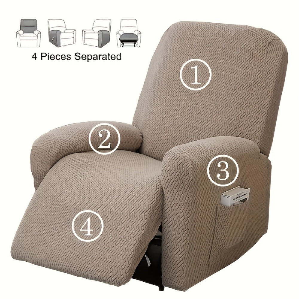 CozyGuard Recliner Cover with Convenient Storage Pocket