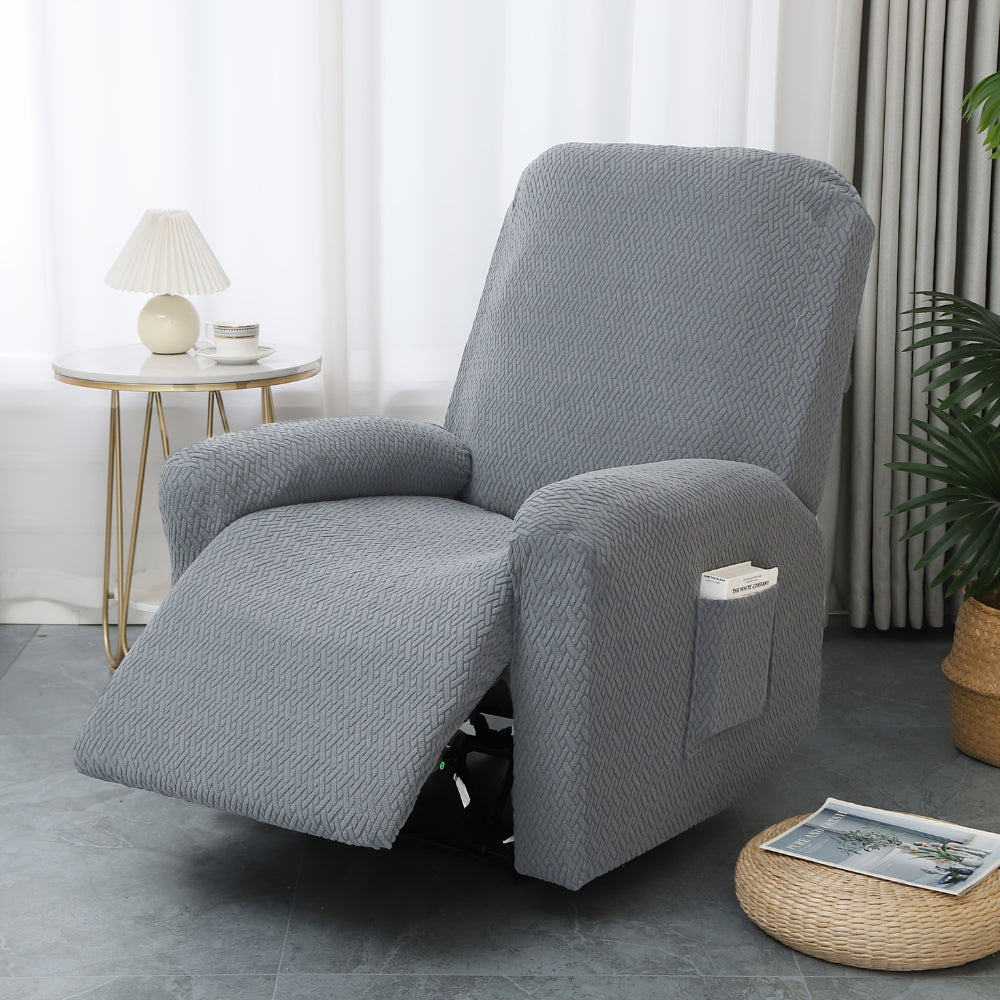 CozyGuard Recliner Cover with Convenient Storage Pocket