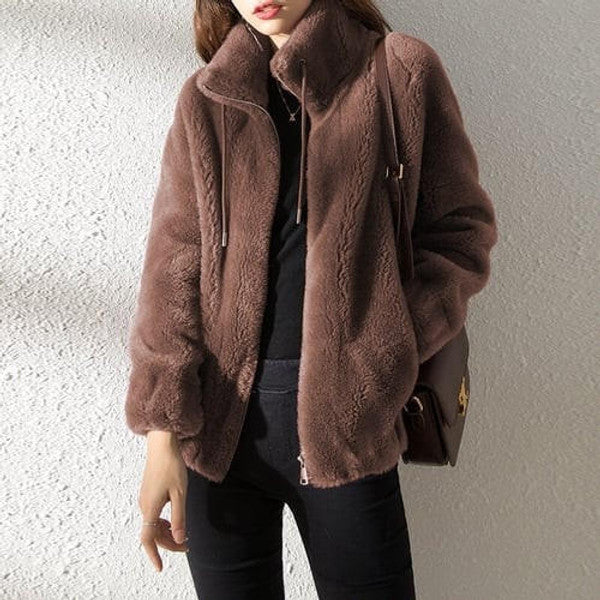 Chic Faux Fur Insulated Winter Coat