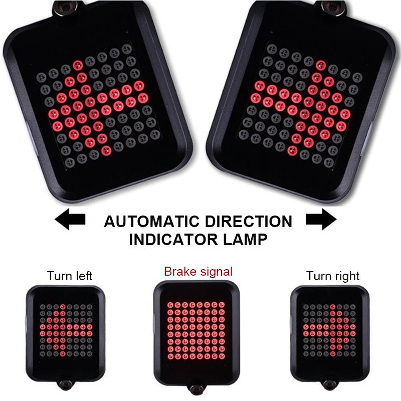 Smart Safety LED Bicycle Lights with Laser Signal