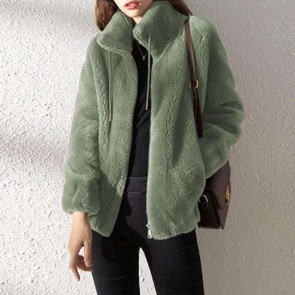Chic Faux Fur Insulated Winter Coat