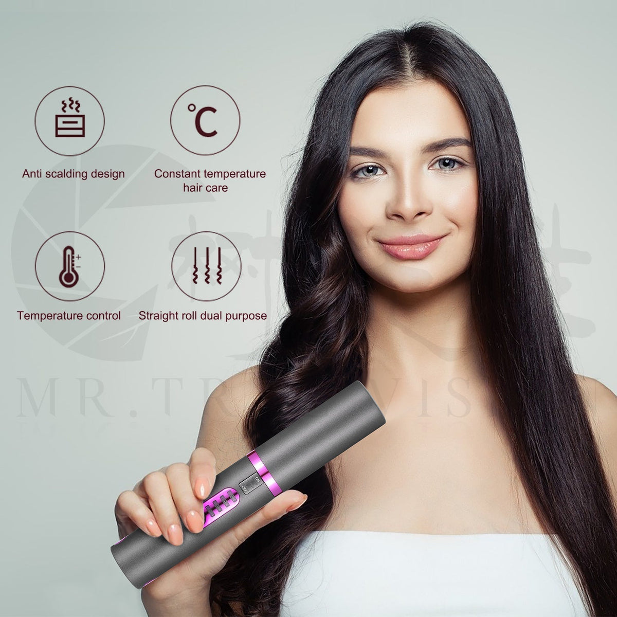 Compact USB Rechargeable Travel Hair Styler