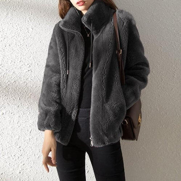 Chic Faux Fur Insulated Winter Coat