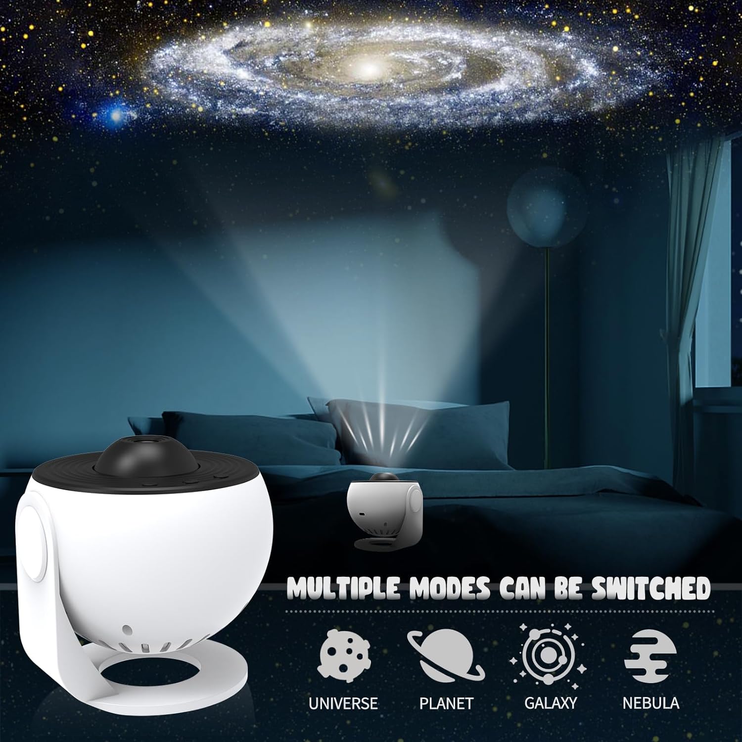 Celestial Haven Projector – 12 Dynamic Film Discs with 360° Rotation