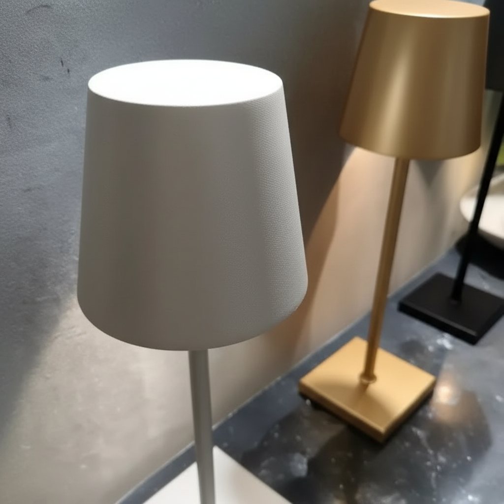Aluminium Table Lamp with Wireless Design