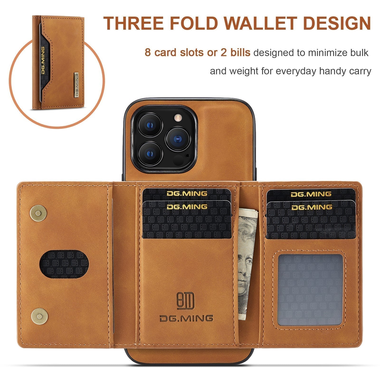 Versatile Detachable Wallet Case for iPhone with Stand Feature