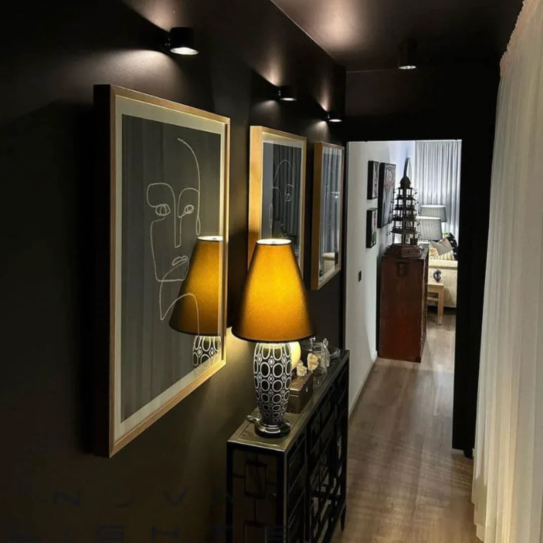 Versatile Rotating Wall Lamp with USB Rechargeable Battery