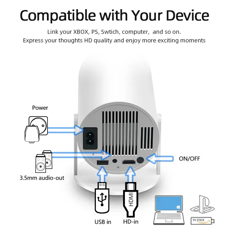 Cinematic 4K Projector with Long-Lasting LED Efficiency