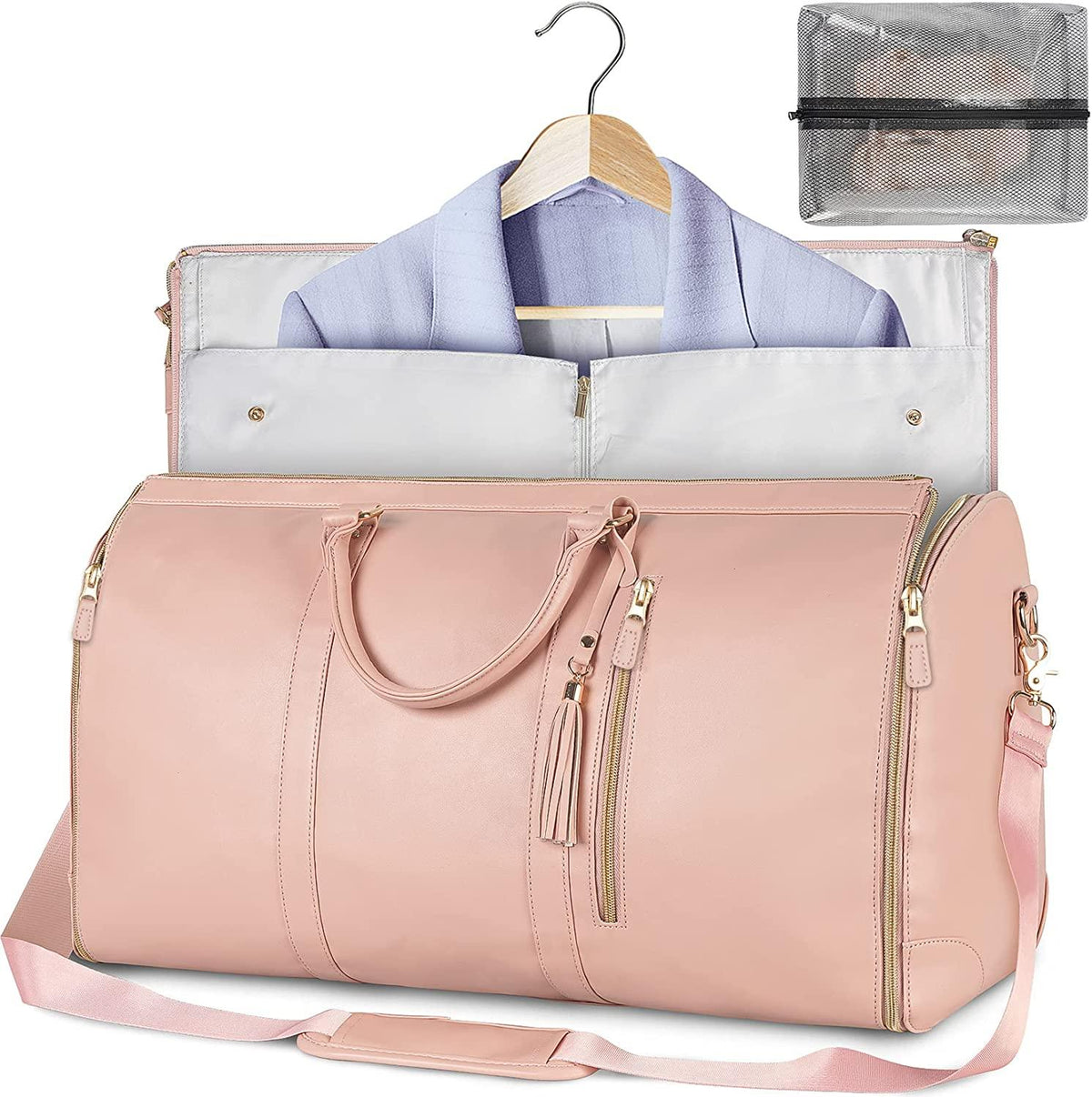 Chic Foldable Leather Organizer for Wrinkle-Free Clothing