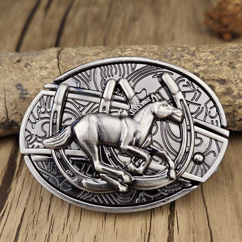 Versatile Cowboy Belt Buckle with Concealed Utility Tool