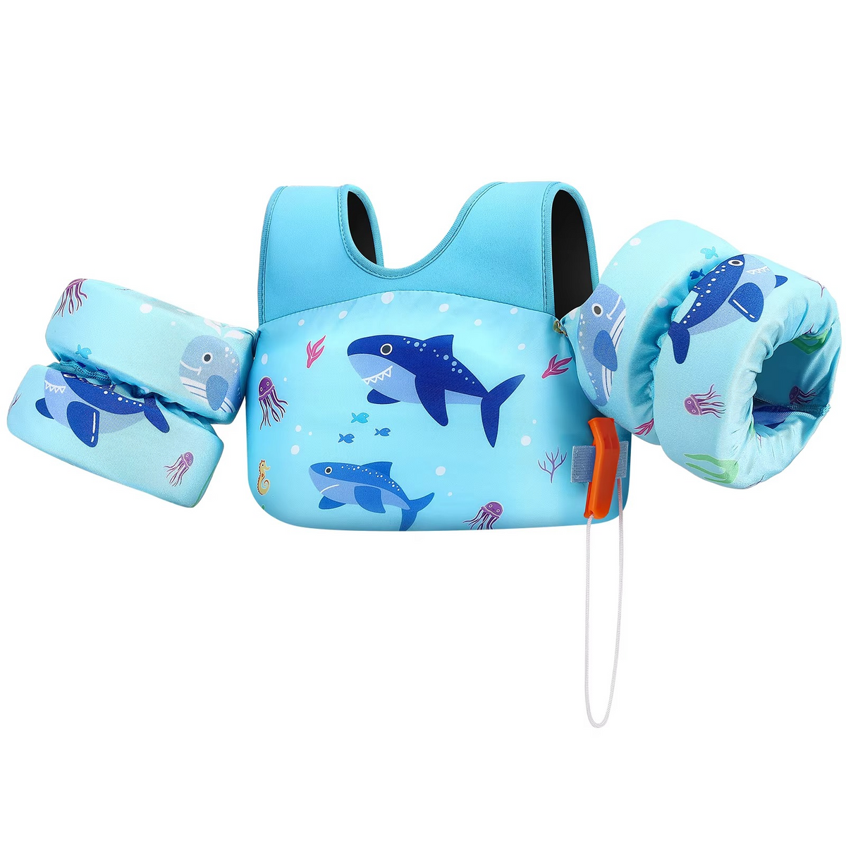 Children's Floating Safety Vest with Arm Support & Whistle