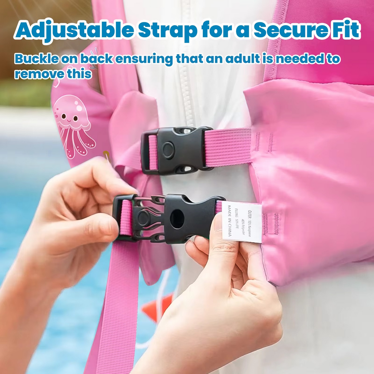 Children's Floating Safety Vest with Arm Support & Whistle