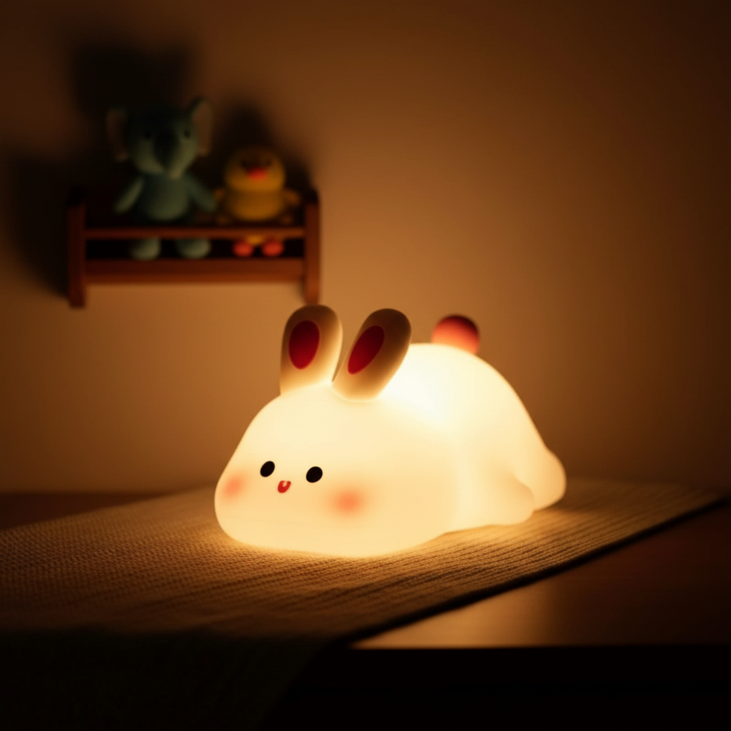 Soft Silicone Night Light for Kids - LunaBunny