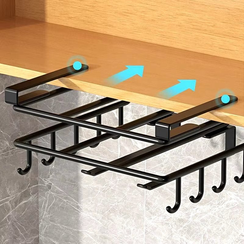 Stainless Steel Under-Shelf Storage Rack with Towel Holder