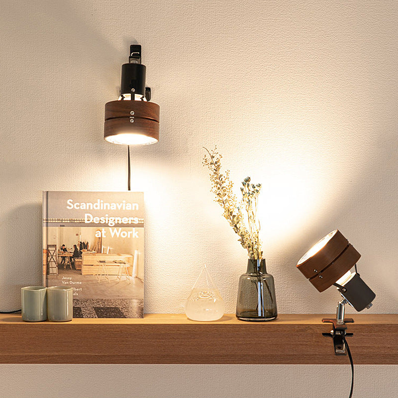 Serenity Glow | Japanese-Inspired Wood and Metal Bedside Lamp