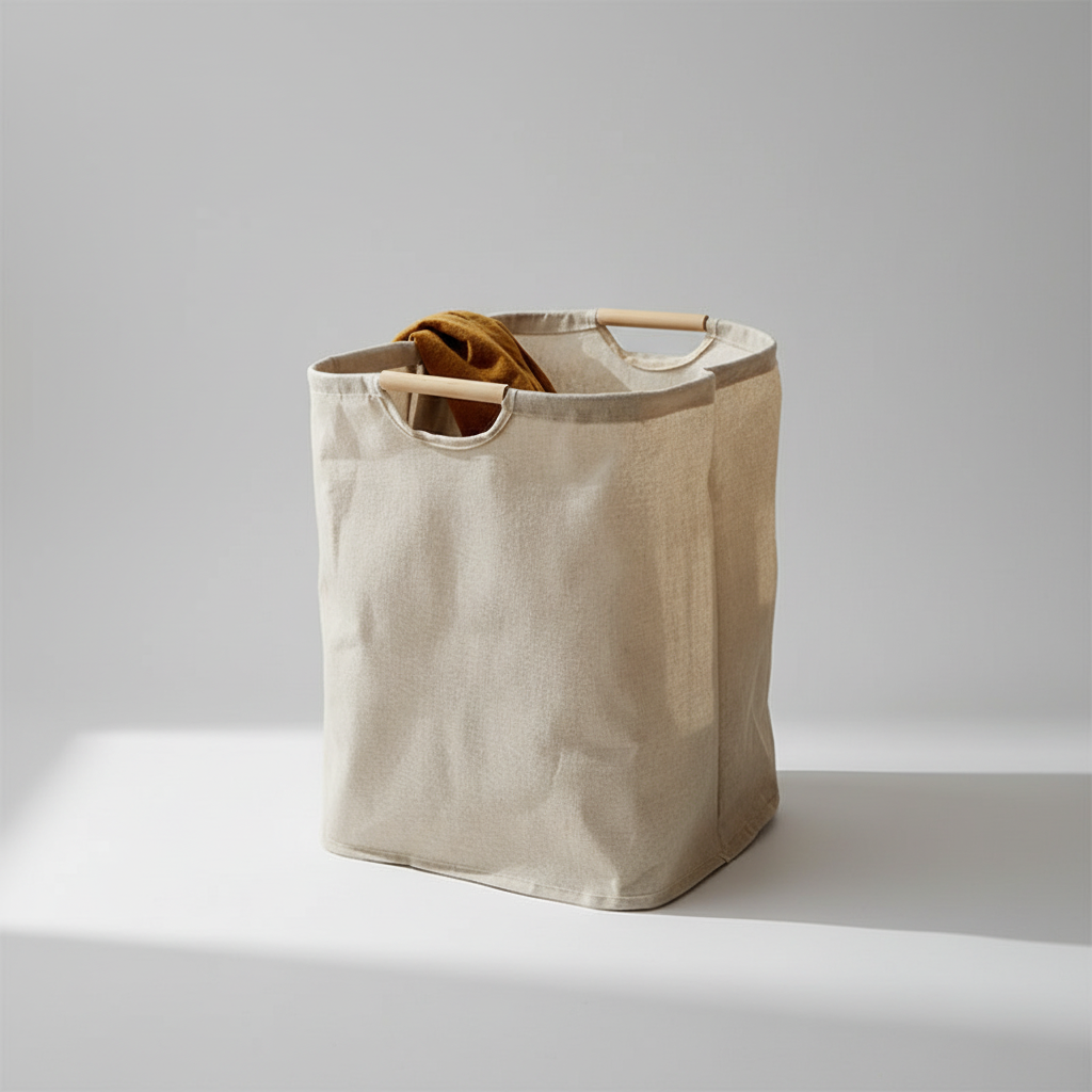 collapsible Cotton Linen Storage Basket