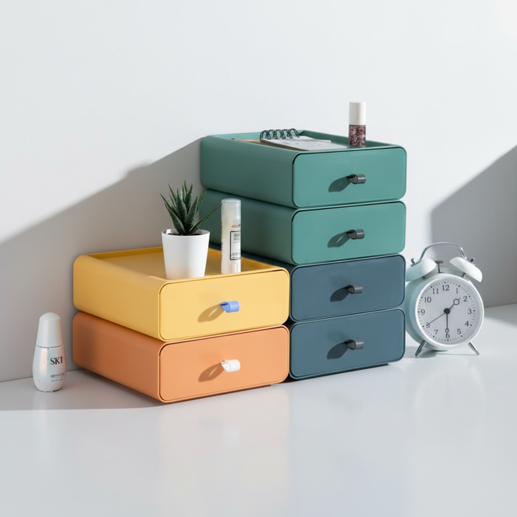 Contemporary Small Stacking Drawer Organizer