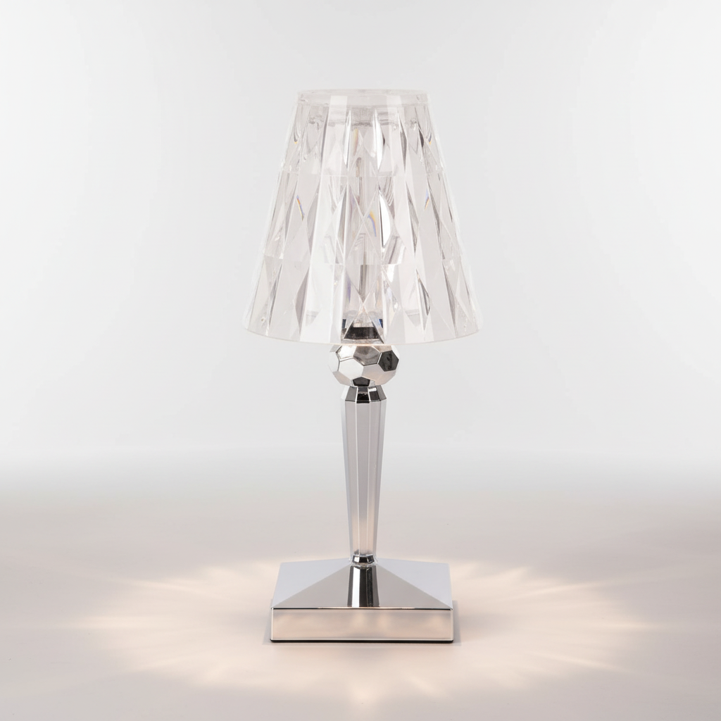 Prism Table Lamp with Crystal Optics