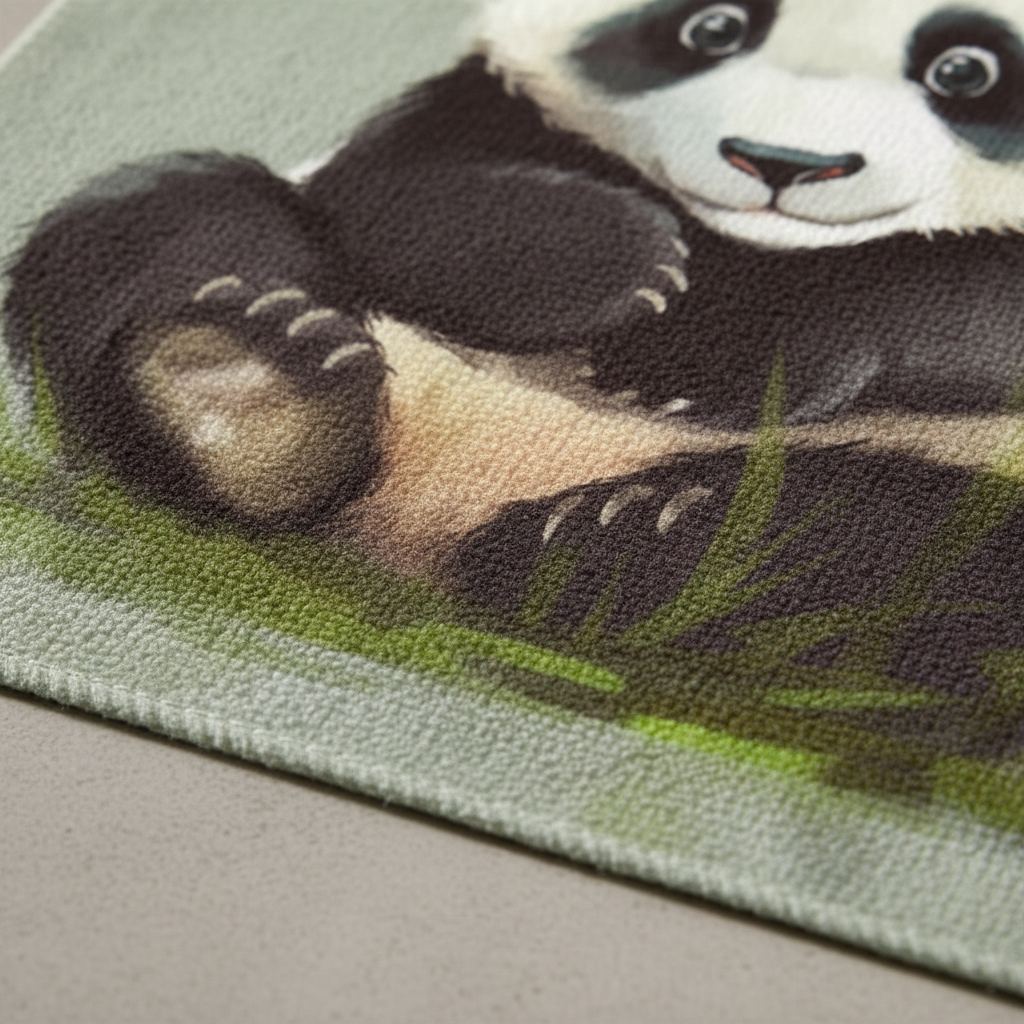 Panda-Themed Bamboo Dish Cloth