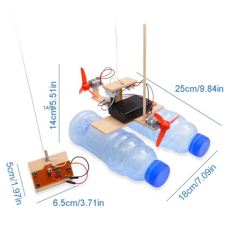Durable Wooden Remote-Controlled Boat for Kids