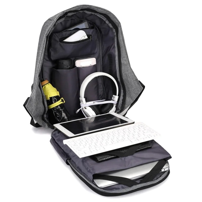 SmartGuard Waterproof Backpack with USB Charging Port