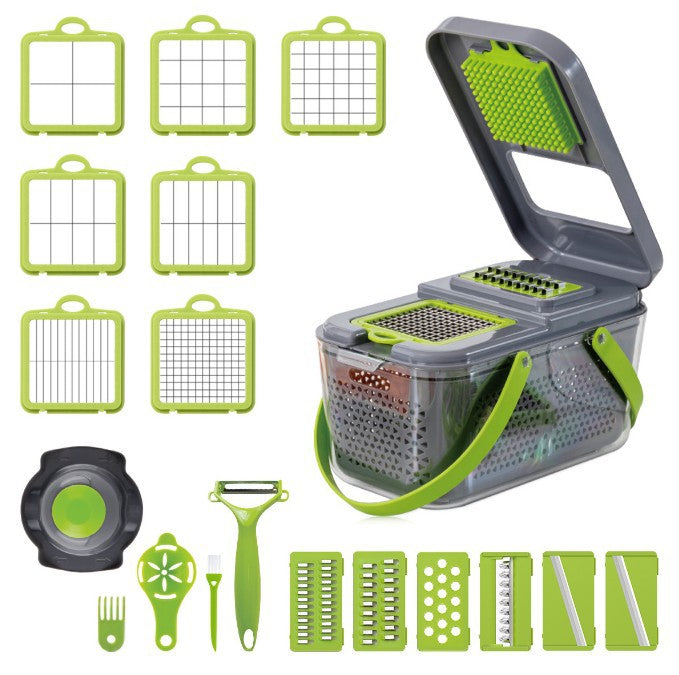 Versatile 18-in-1 Food Prep Slicer with Safety Features