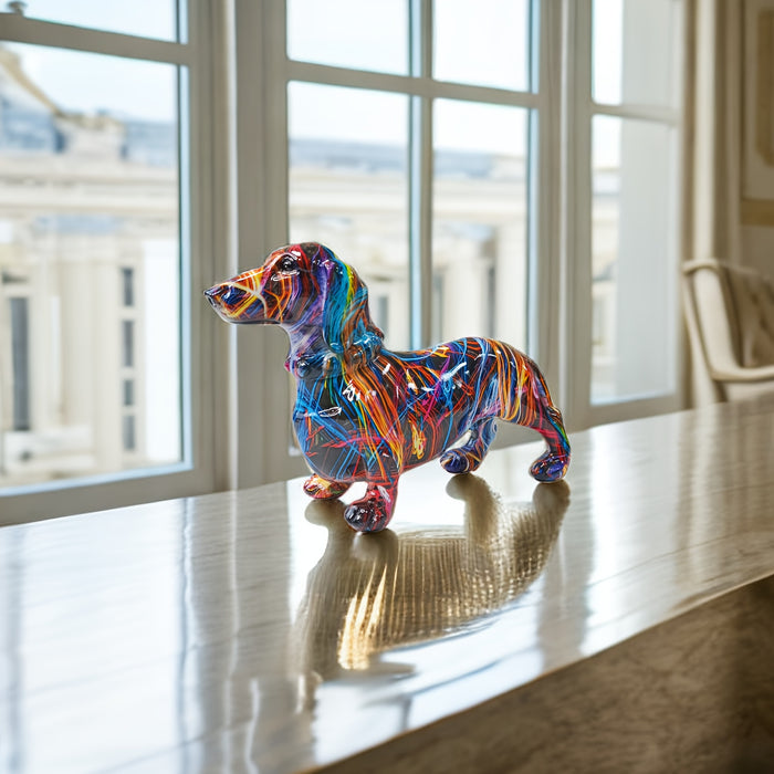 Vibrant Dog Figurine for Home Décor