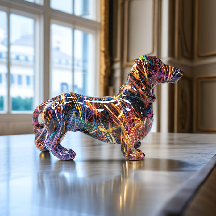 Vibrant Dog Figurine for Home Décor