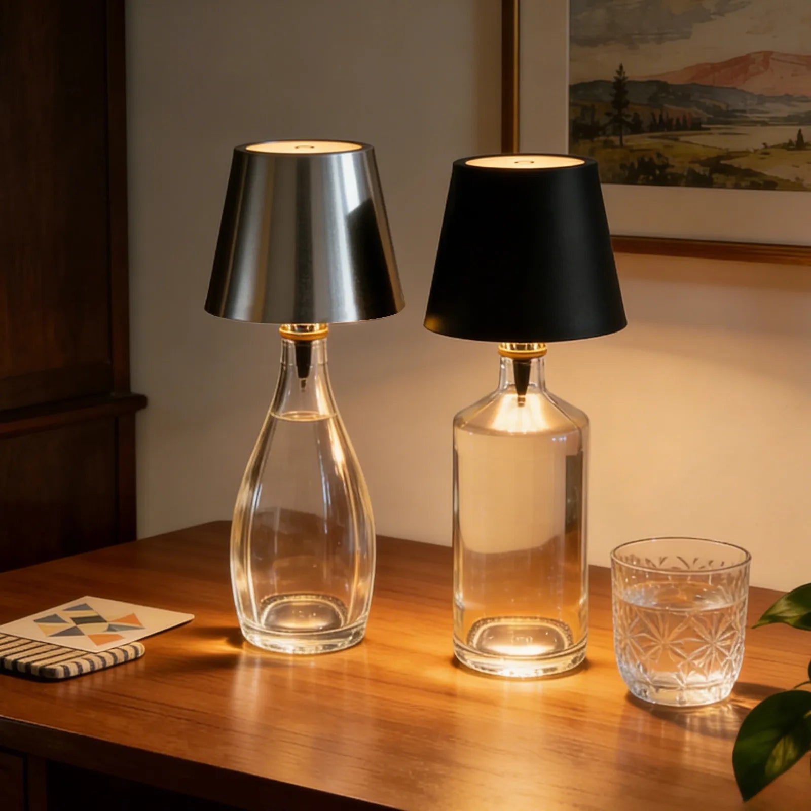 Stylish Rechargeable LED Table Lamp for Bottles