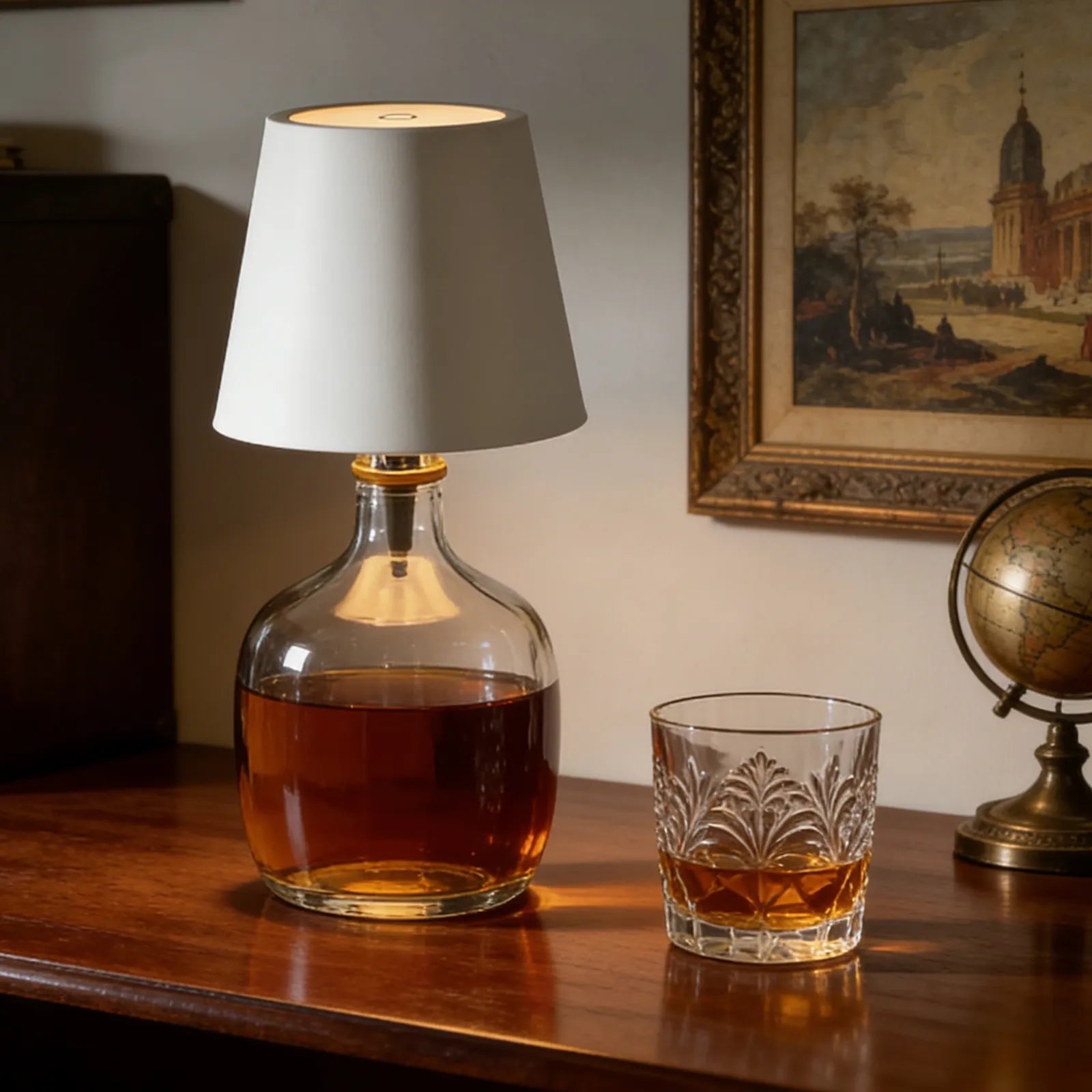 Stylish Rechargeable LED Table Lamp for Bottles