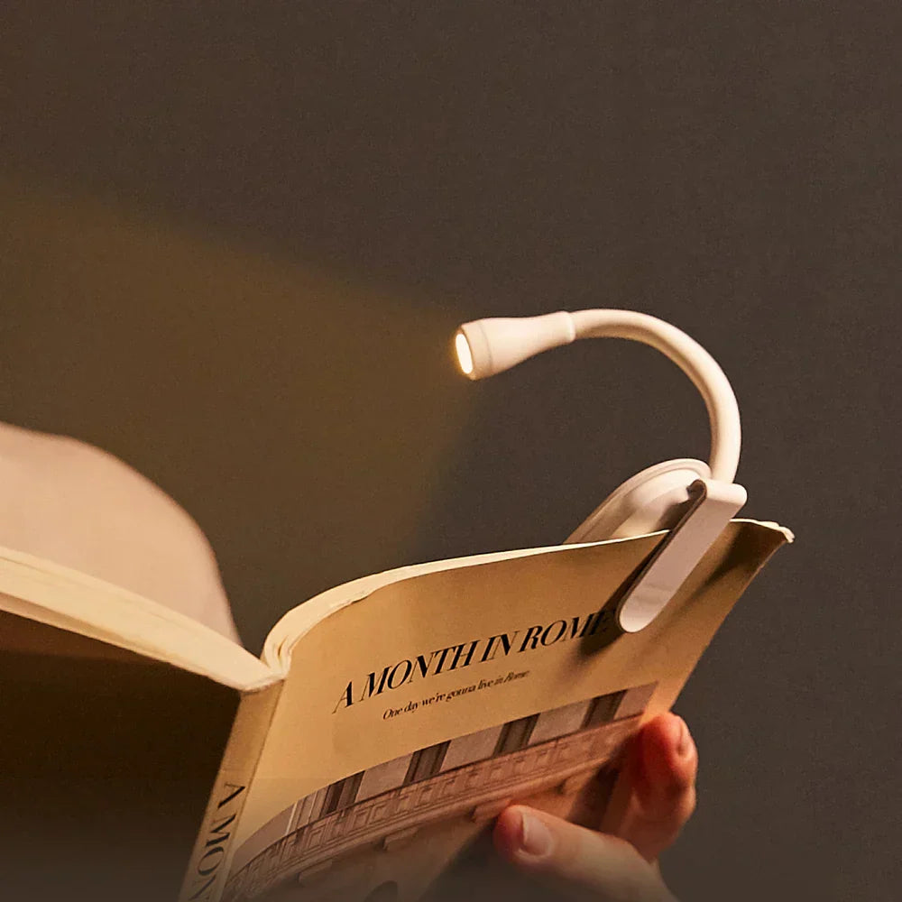 Portable USB Rechargeable Reading Light with Flexible Neck