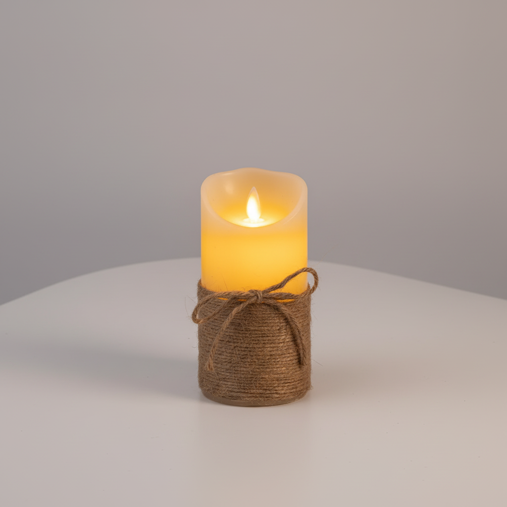 Warm White LED Sphere Shaped Decorative Candle