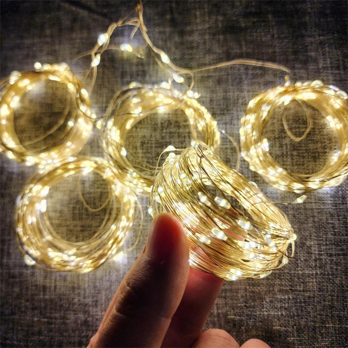 Warm White LED Decorative Mesh String Lights