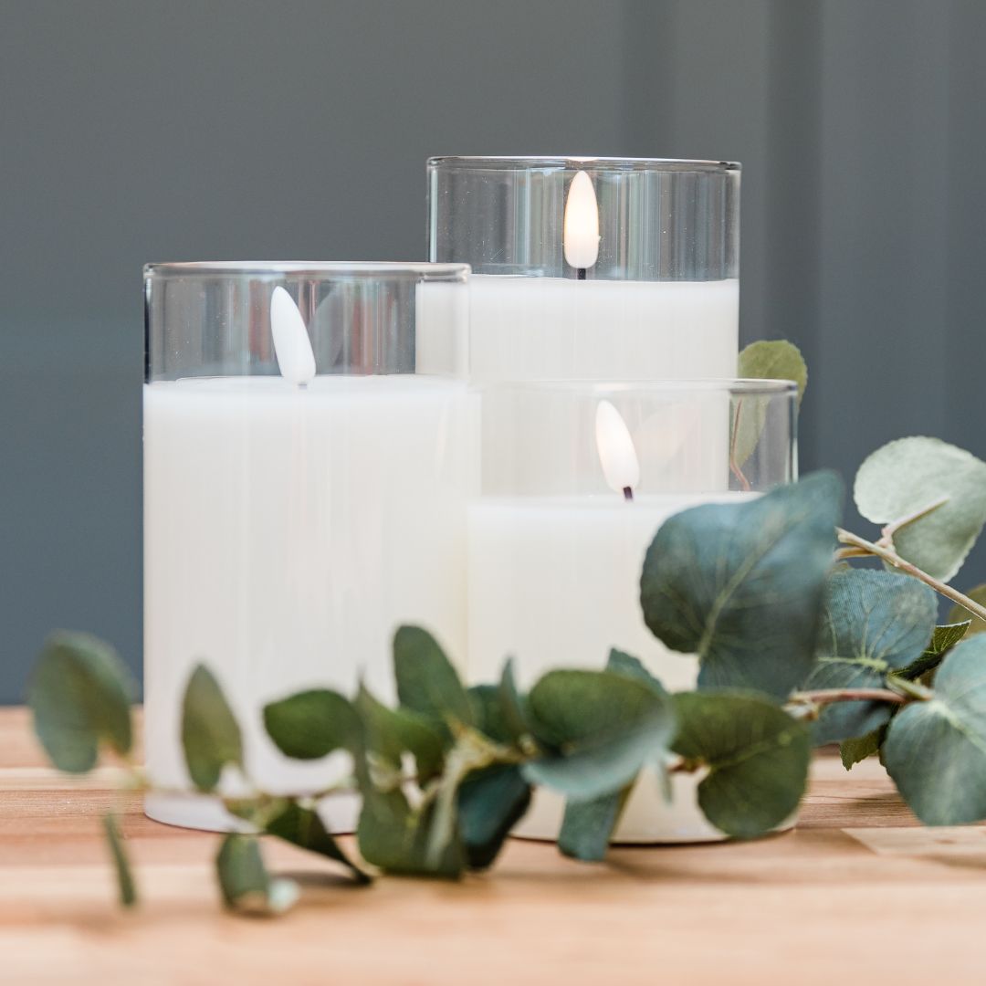 Tranquil Glow Candle Set: 3-Piece Remote-Controlled Elegance
