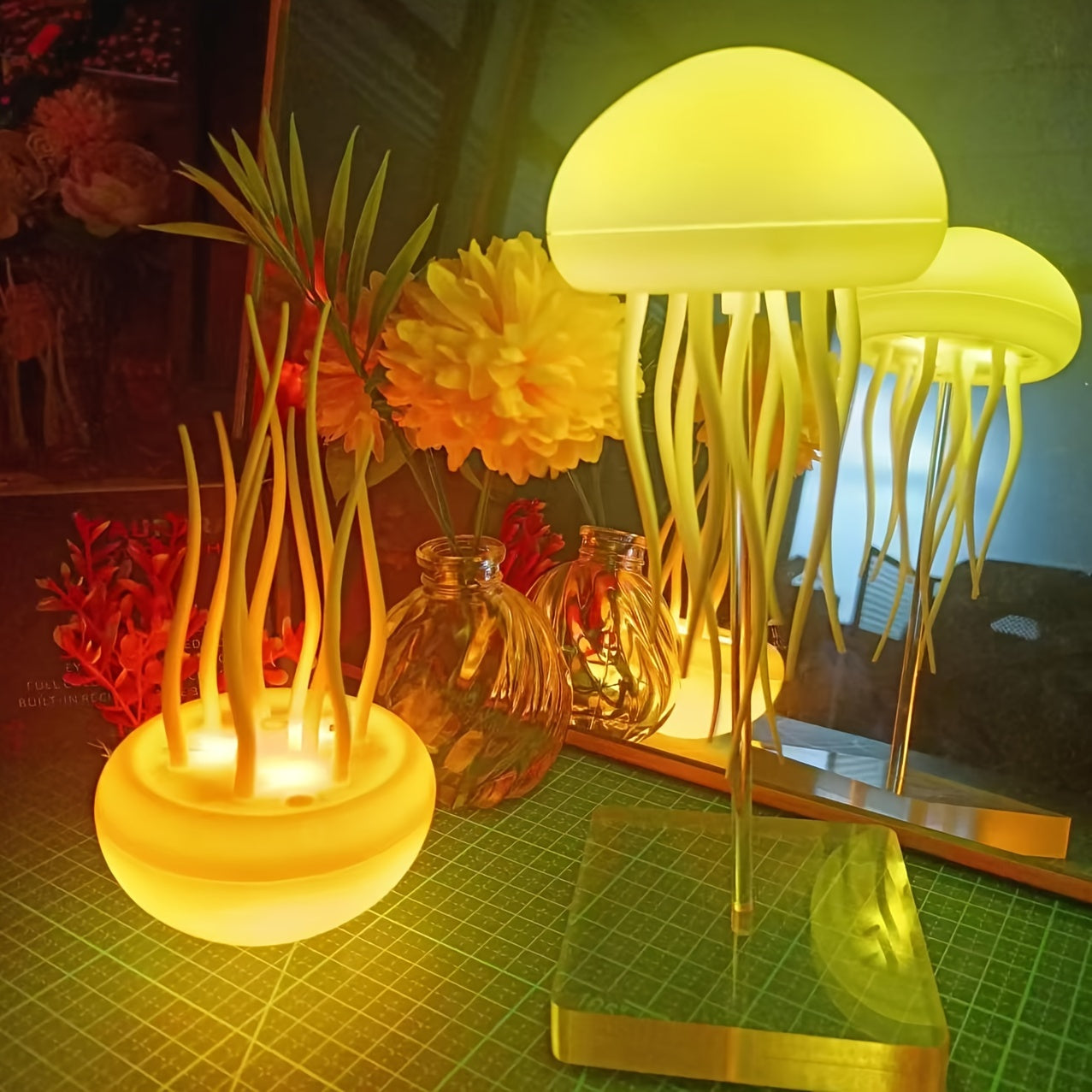 Colorful Jellyfish Mood Lamp – USB Rechargeable and Adjustable
