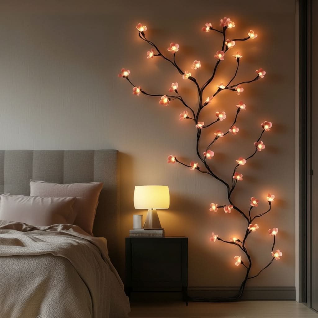 Nature's Glow – Illuminated Branch Wall Art for Cozy Homes