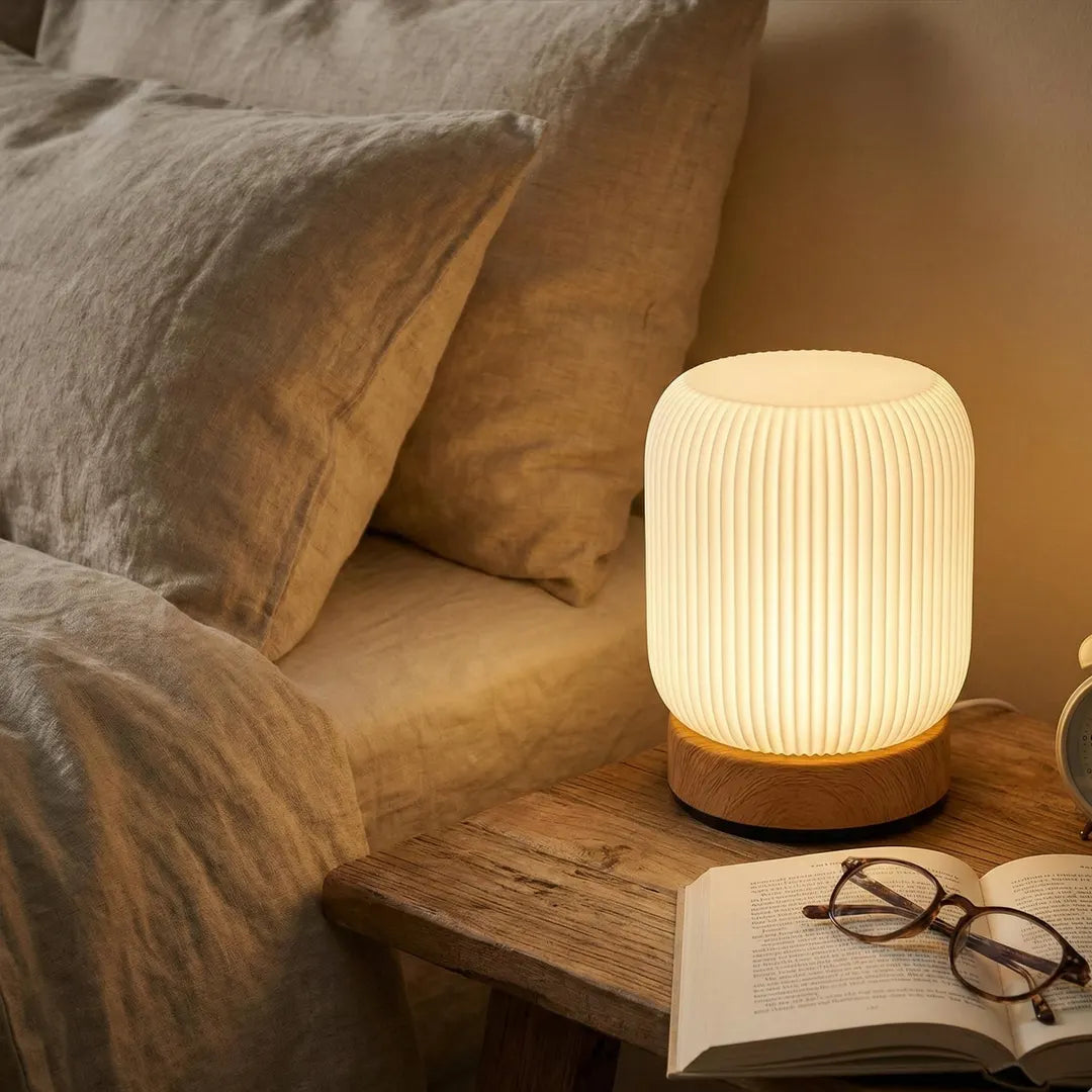 Touch-Controlled LED Table Lamp with Rechargeable Battery