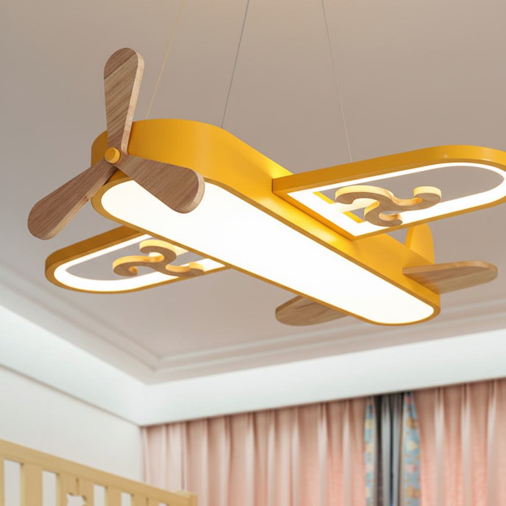 Child-Safe LED Pendant Light - Sky-Themed Design