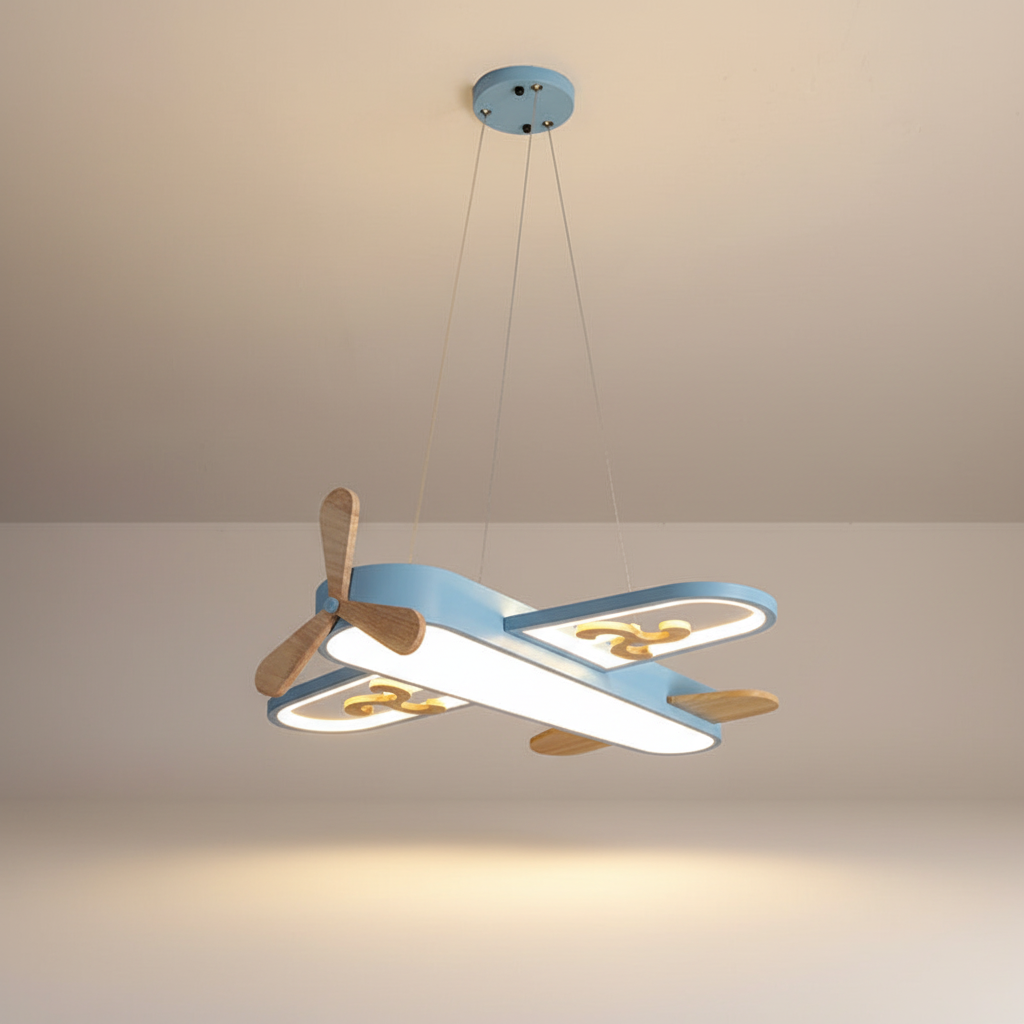 Child-Safe LED Pendant Light - Sky-Themed Design
