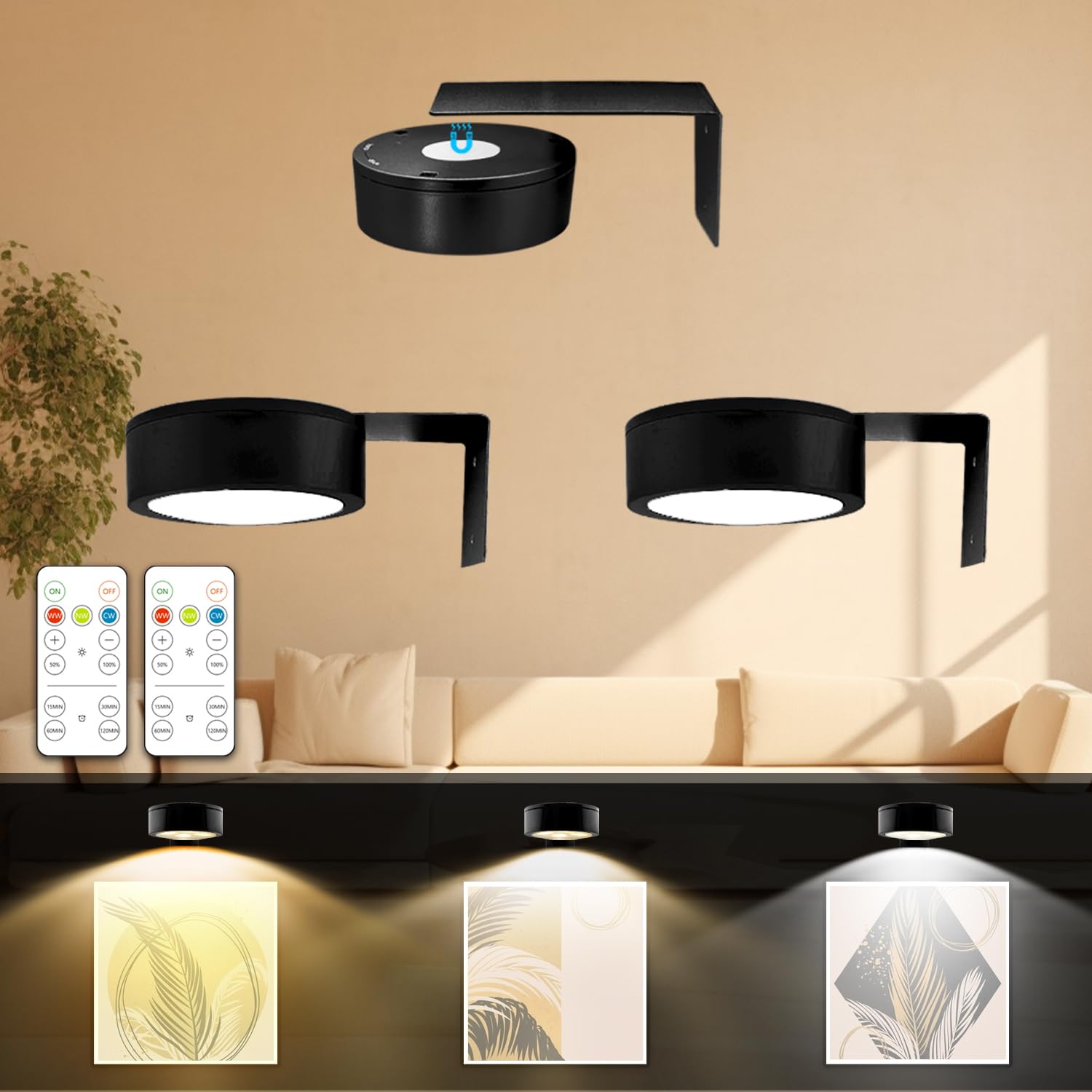 Wireless LED Art Light | Remote-Controlled & Dimmable Design