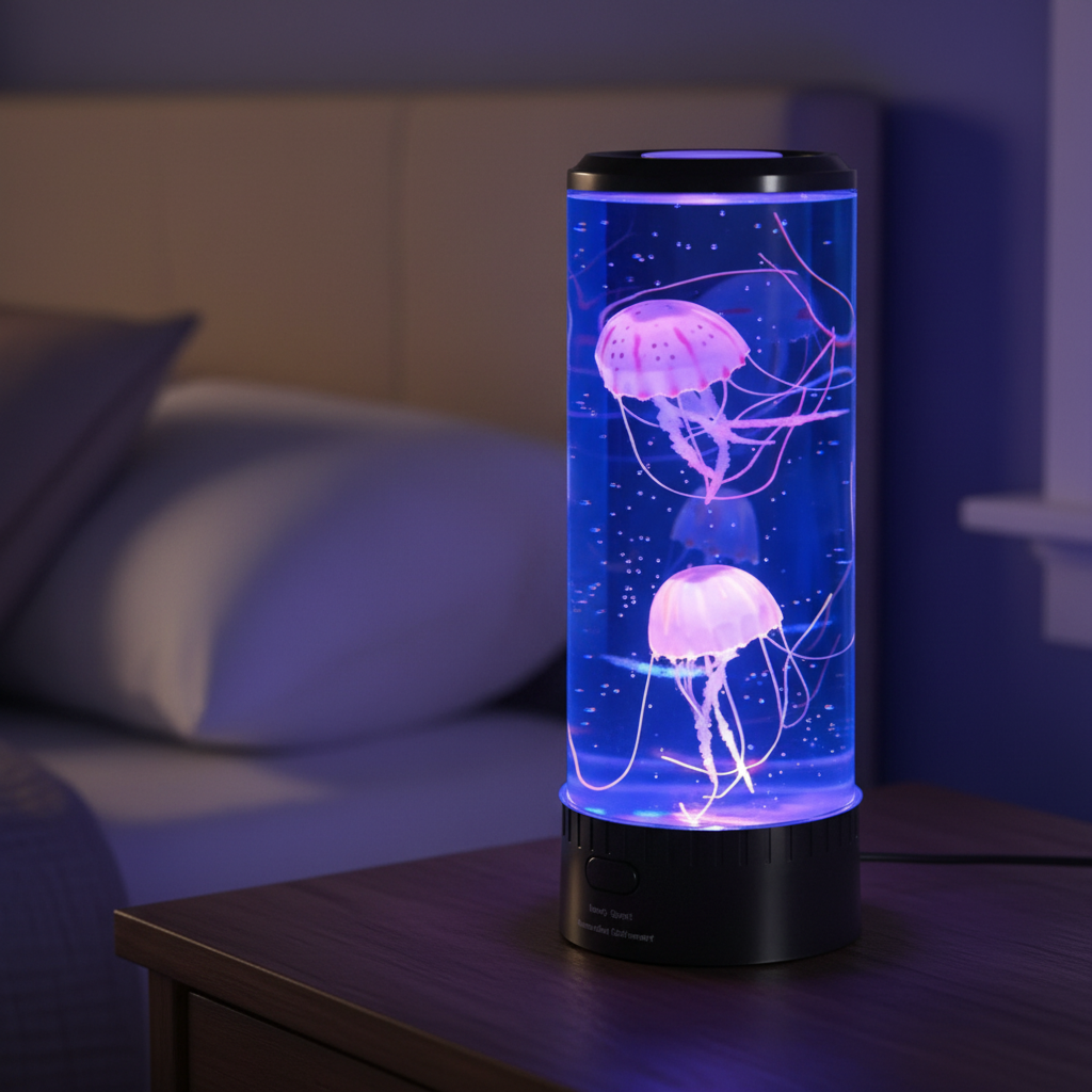 Cylindrical LED Jellyfish Light - Ambient Aquarium Decor