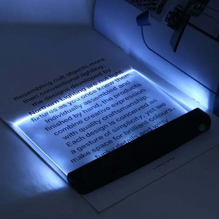 Sleek LED Book Light with Dual Brightness Settings for Cozy Reading