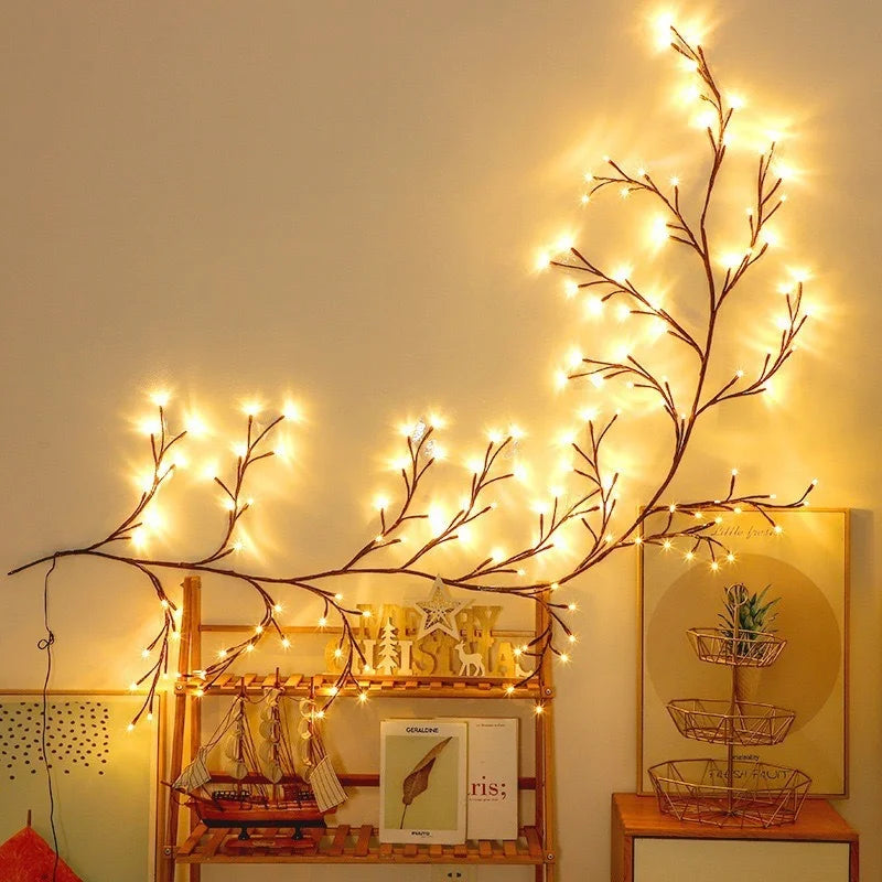 Adjustable Rattan LED Table Lamp with Warm White Glow