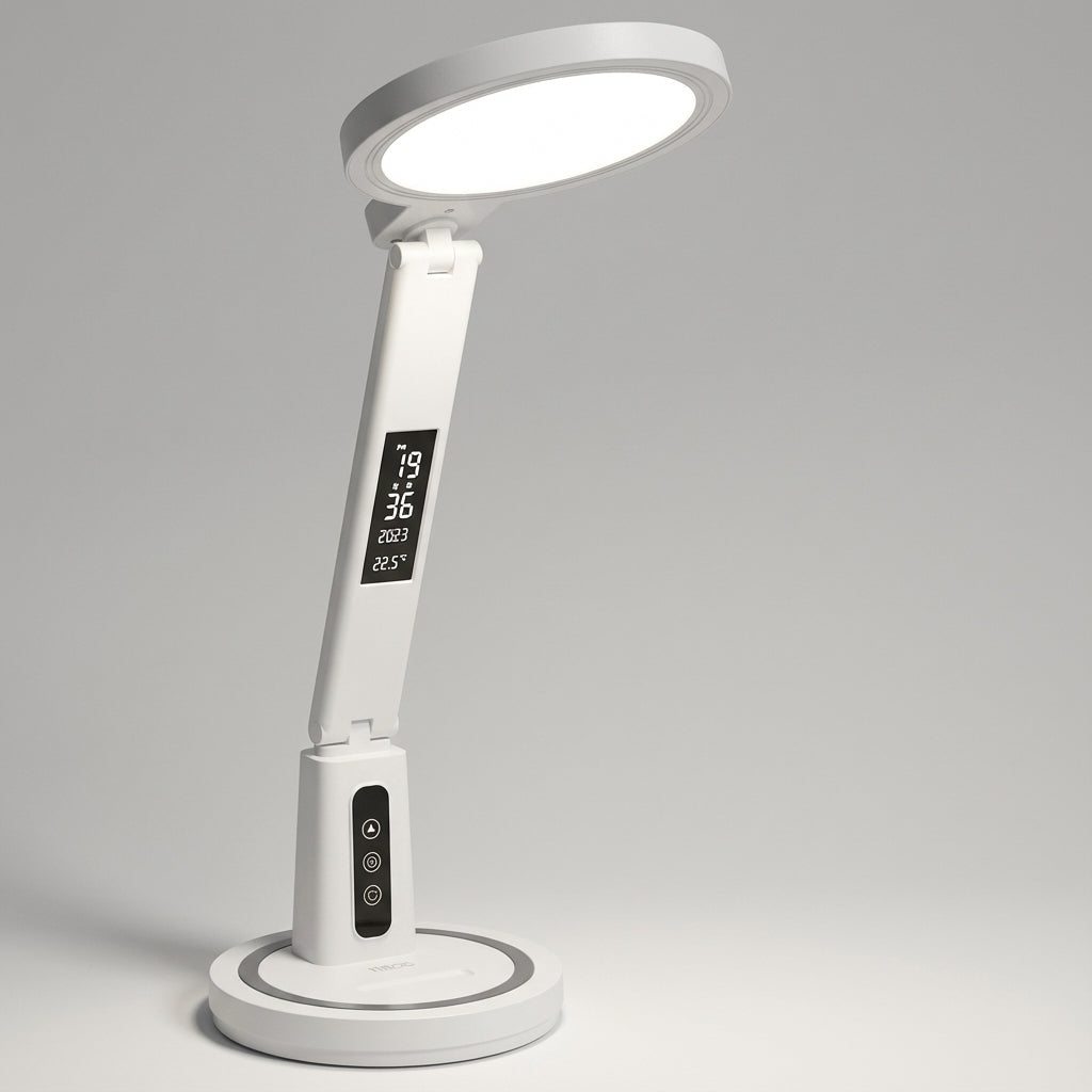 Desk Lamp with LED Clock Display