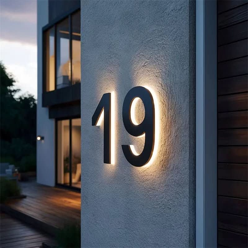 LuxeBeam – Stylish LED Address Sign for Modern Homes