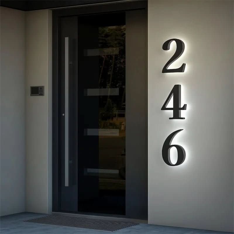 LuxeBeam – Stylish LED Address Sign for Modern Homes