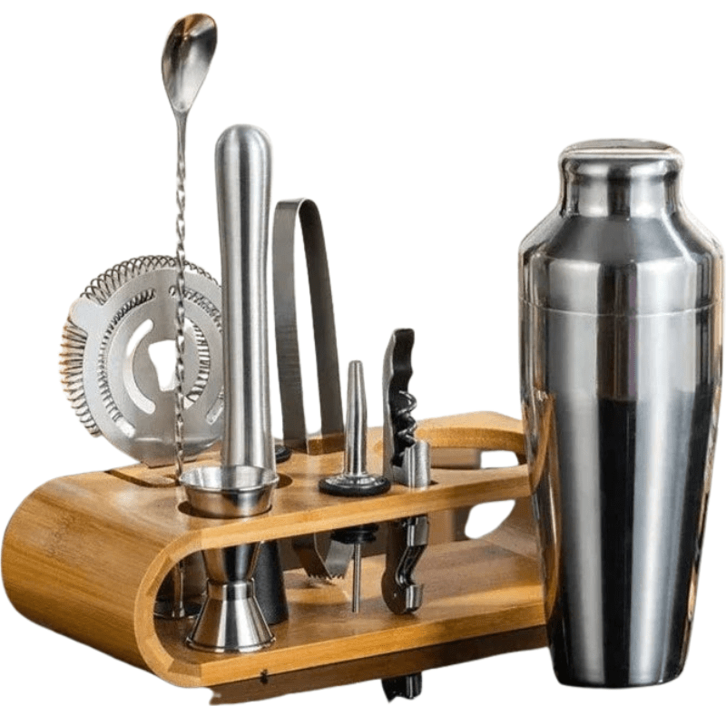 Sleek Stainless Steel Cocktail Kit for Home Bartenders