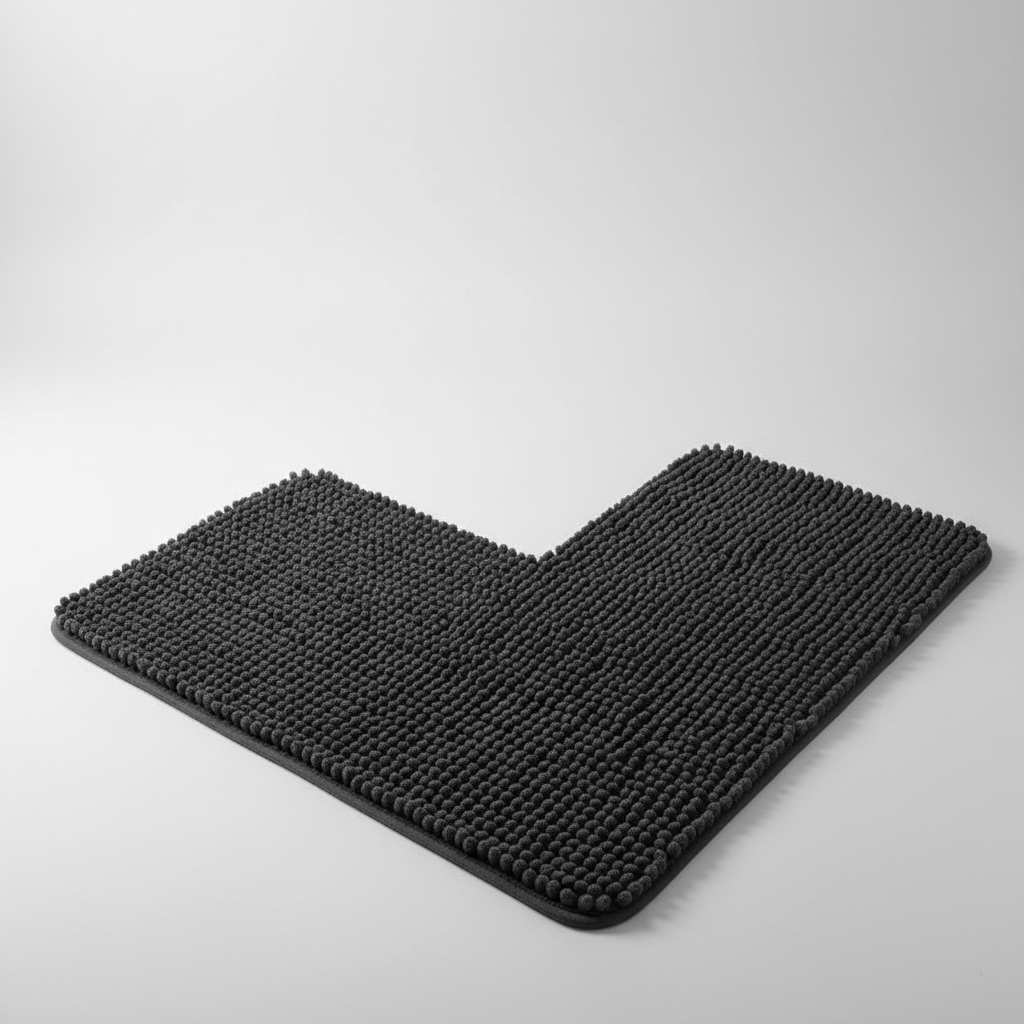 Corner Bath Mat in L-Shape Design