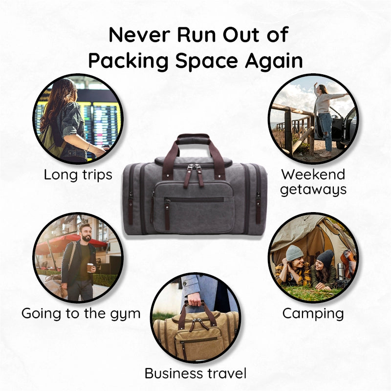 Spacious Canvas Adventure Duffel Bag
